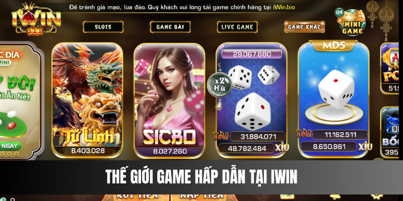 Thế giới game hấp dẫn tại IWIN